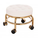 Professional pedicure & cosmetic stool white gold -5410147 PEDICURE STOOLS