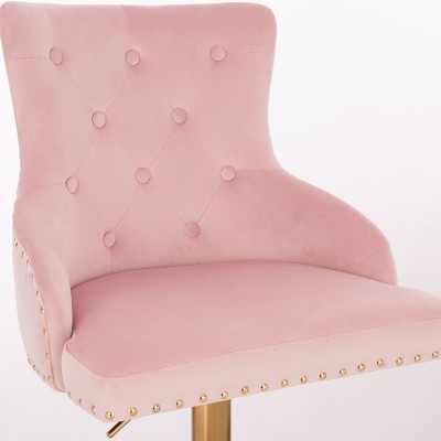 Luxury Bar Stool Velvet Pink-5450131