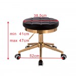 Professional pedicure stool black gold -5410144 PEDICURE STOOLS