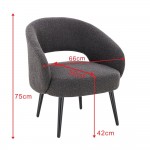 Luxury Beauty Chair Boucle Dark Grey-5470247