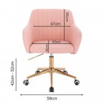 Nordic Style Vanity chair Gold Pink Color - 5400214 AESTHETIC STOOLS