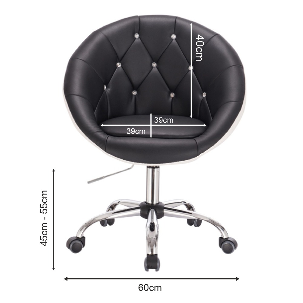 Professional manicure stool black - 5400067 AESTHETIC STOOLS