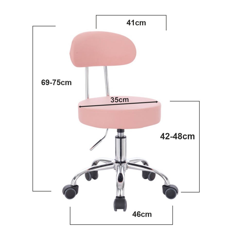 Professional pedicure & cosmetic stool light pink - 5410103 PEDICURE STOOLS