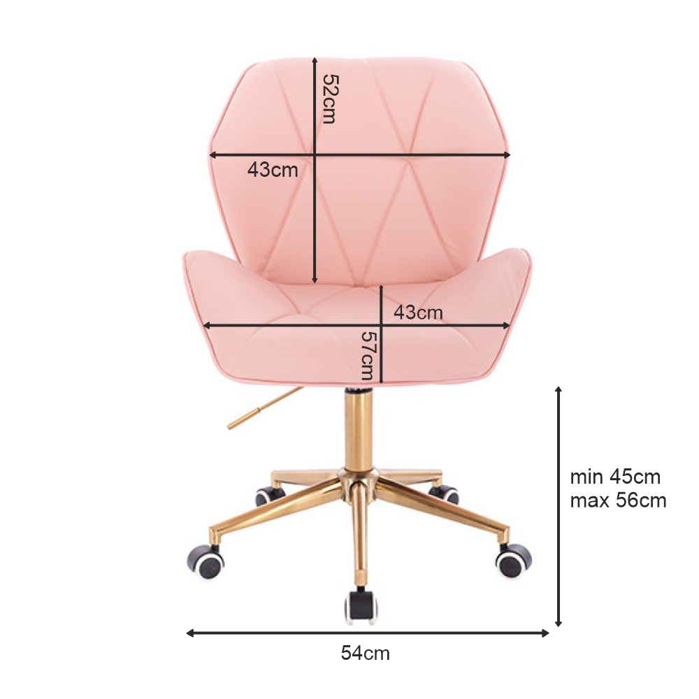 Vanity Chair Diamond Gold Pink Color - 5400174 AESTHETIC STOOLS