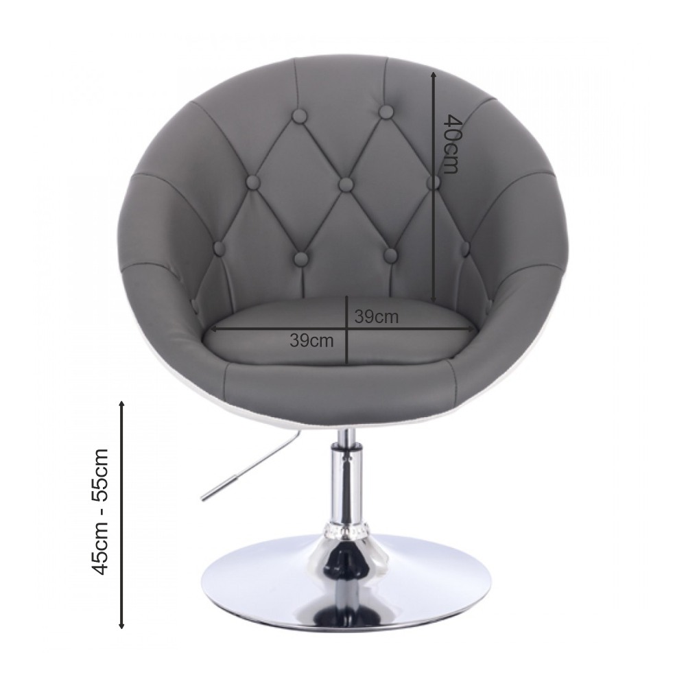 Vanity Chair Grey Color - 5400164 AESTHETIC STOOLS