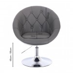 Vanity Chair Grey Color - 5400164 AESTHETIC STOOLS