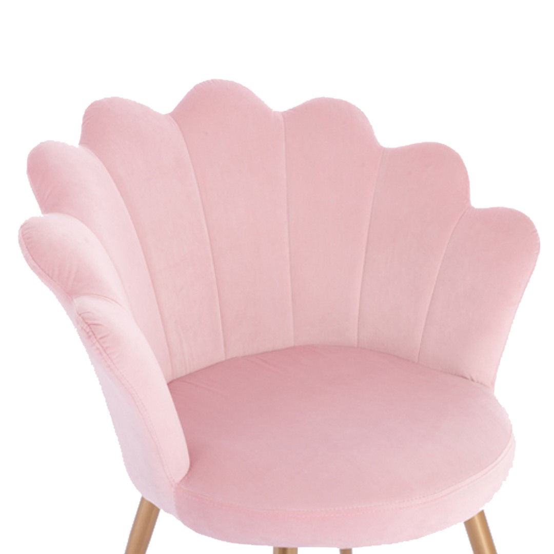Vanity Chair Shell Light Pink Color - 5400159 NORDIC STYLE COLLECTION