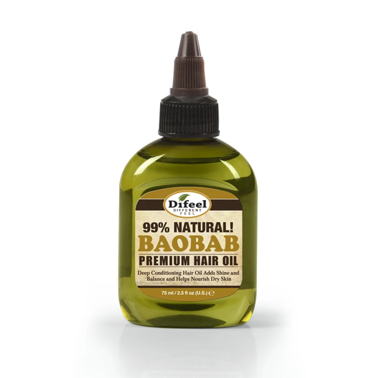 Difeel Premium hair oil Baobab 75ml - 1240407 DIFEEL-PREMIUM HAIR OILS 99% NATURAL