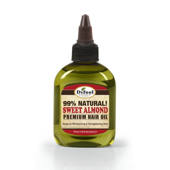 Difeel Premium hair oil Sweet Almond 75ml protection and hydration - 1240416 DIFEEL-PREMIUM HAIR OILS 99% NATURAL