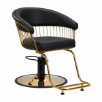Professional hair salon seat Lille Gold-Black -0147324 СТОЛОВЕ ЗА САЛОНИ