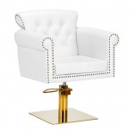 Professional salon chair Berlin Gold White-0112854 HAIR SALON CHAIRS 