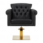 Professional salon chair Berlin Gold black-0148100 HAIR SALON CHAIRS 