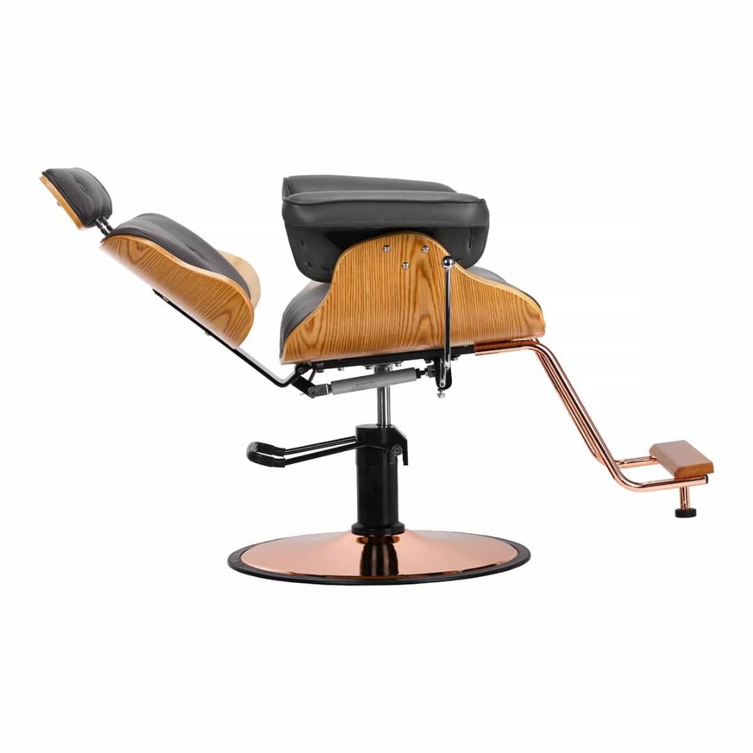 Professional working seat with adjustable headrest Florence Gray - 0133140 BARBER CHAIR