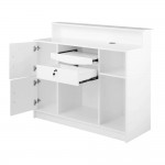 Beauty Salon Reception G26W White-0147863 WAITING-RECEPTION & HAIRDRESSING CONSOLE-MIRRORS