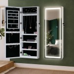 Led Light Jewelry Cabinet Wall Mirror - 6900171 OFFERS