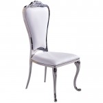 Luxury Chair Mirror Stainless Steel Elegant Style white - 6920008 KING & QUEEN FURNITURE