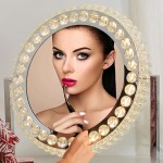 Crystal Led hollywood mirror with 3 Lighting Levels 50x40cm-6900223