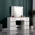 Make-up professional table Large & Hollywood full Mirror 130cm -6961082 BOUDOIR LUXURY COLLECTION