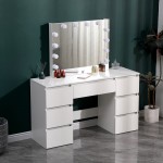 Make-up professional table Large & Hollywood full Mirror 130cm -6961082 BOUDOIR LUXURY COLLECTION