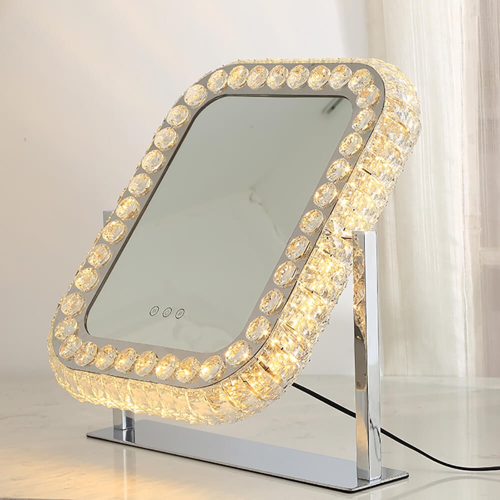Crystal Led hollywood mirror with 3 lighting levels 40x50cm-6900224