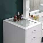 Vanity Table Glass Top & Ηollywood Mirror XL 165cm-6961034 OFFERS