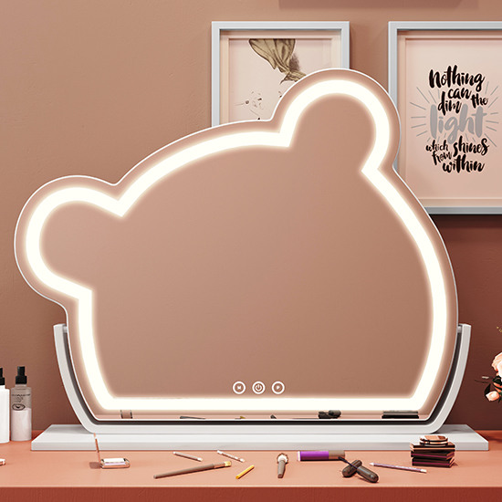 Led Hollywood Mirror  with 3 lighting colors Bear - 6900213 HOLLYWOOD MIRRORS