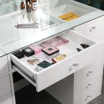 Best seller Vanity Table 120cm Glass Top & Hollywood Mirror - 6961013