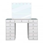 Best seller Vanity Table 120cm Glass Top & Hollywood Mirror - 6961013