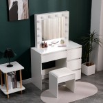 Make-up professional table 94cm & Hollywood Mirror Luxury - 6900133 MAKE-UP FURNITURE