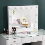 Тоалетка "Vanity"120cm със стъклен плот и огледало - 6910010