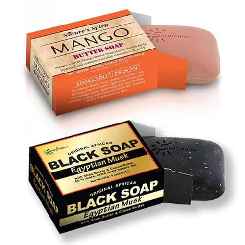 ORIGINAL AFRICAN BLACK & BUTTER SOAPS FOR FACE & BODY