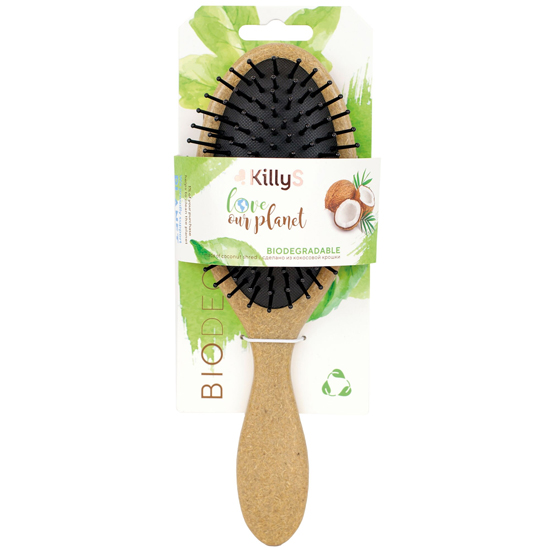 KillyS BIOdegradabe hair brush made of coconut shread - oval shape - 63500162 BRUSHES