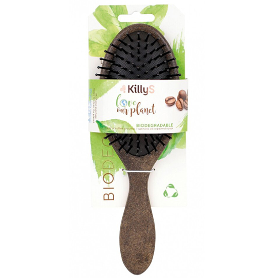 KillyS BIOdegradabe hair brush made of coffee grounds - oval shape - 63500163 BRUSHES