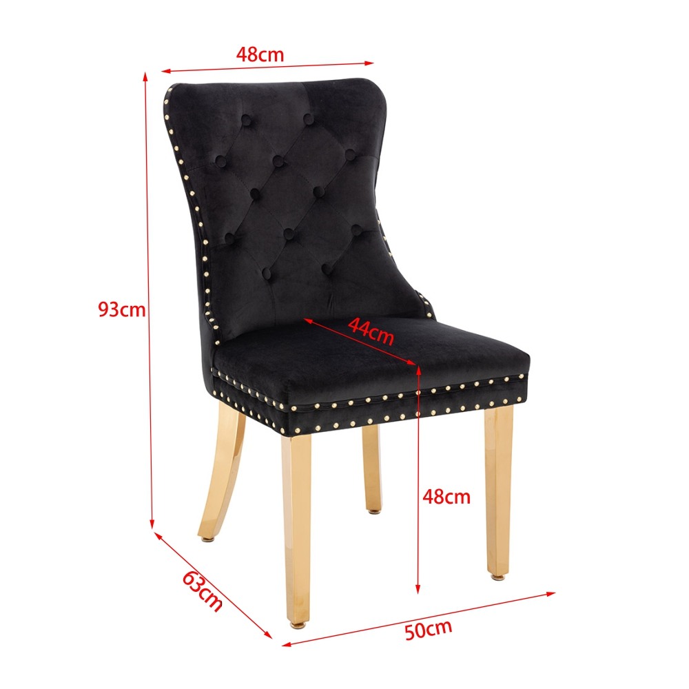 Luxury Chair French Velvet Lion King Light Black Gold-5470233