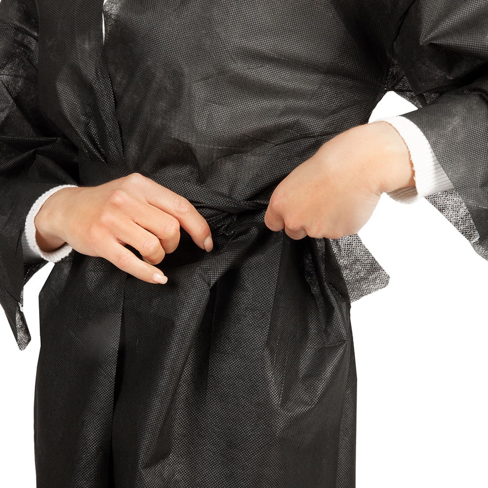 Labor Pro kimono non woven 10 pcs. black H032/B-9510240