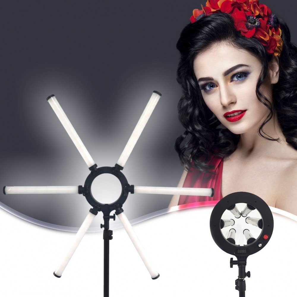 Professional Makeup Led Light with 6 flexible tubes 36'' - 6600036 RING & BEAUTY LIGHTS