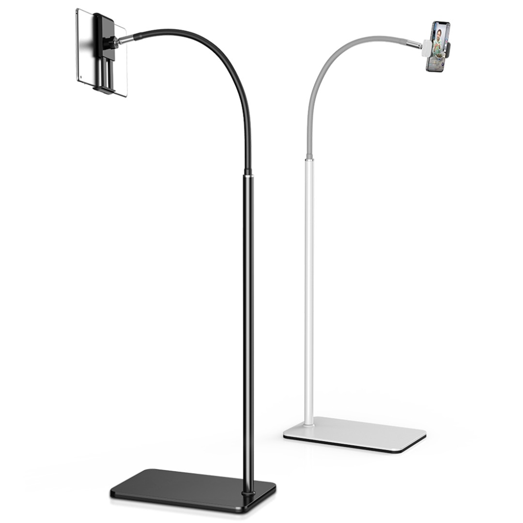 Professional Flexible Floor Photo Stand White -6600052 RING & BEAUTY LIGHTS