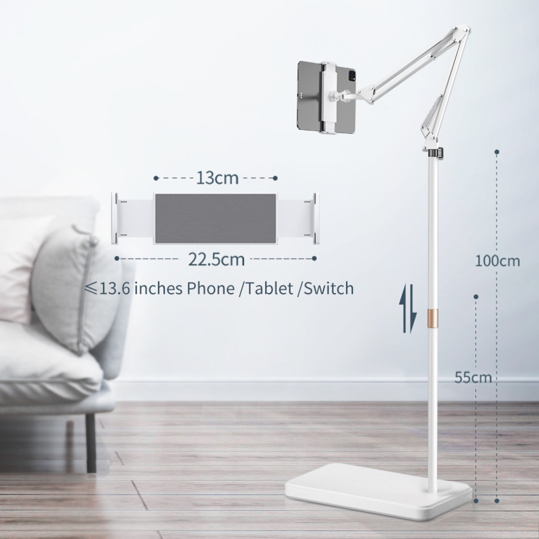 Professional Floor Photo Stand White-6600047 RING & BEAUTY LIGHTS
