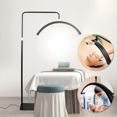 Professional led floor lamp with adjustable color temperature Moon Ring Black - 6600024
