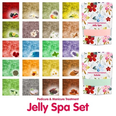 JELLY SPA Pedicure & Manicure Treatment full flavours collection & Solute Set 21pcs. - 1515062