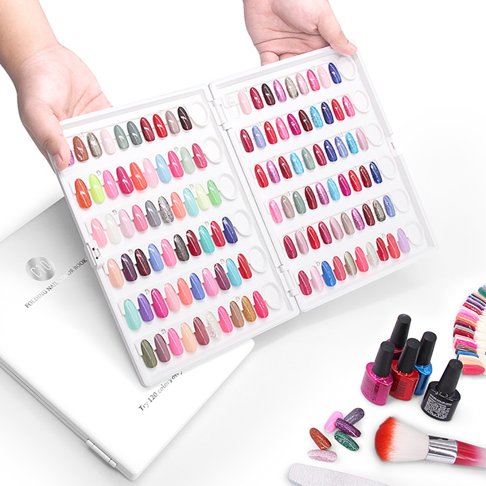  Professional nail color chart book-6961108