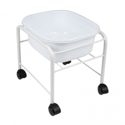 Wheeled pedicure assistant with basin White - 0131510