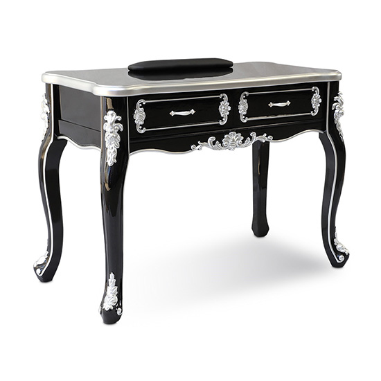 Manicure table Premium Collection Black & Silver - 6950112 MANICURE TROLLEY CARTS-TABLES
