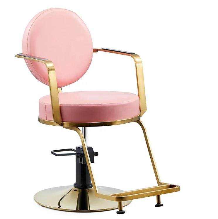 Styling Chair light Pink Gold - 6990102 HAIR SALON CHAIRS 