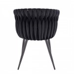 Luxury Beauty Chair Velvet Black color-5400256 FREE SHIPPING