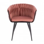 Luxury Beauty Chair Velvet Pink color-5400257 FREE SHIPPING