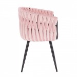  Nordic Style Luxury Beauty Chair Velvet Light Pink-5400259 FREE SHIPPING