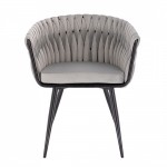  Nordic Style Luxury Beauty Chair Velvet Light Grey-5400258 FREE SHIPPING