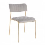  Nordic Style Luxury Beauty Chair Velvet Light Grey color - 5400249 NORDIC STYLE COLLECTION