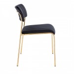 Nordic Style Luxury Beauty Chair Velvet Black color - 5400247 NORDIC STYLE COLLECTION